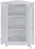 White Triangular Storage Cabinet J785399