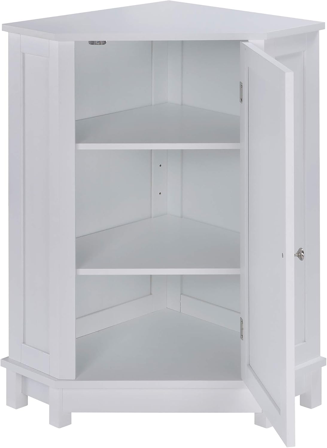 White Triangular Storage Cabinet J785399