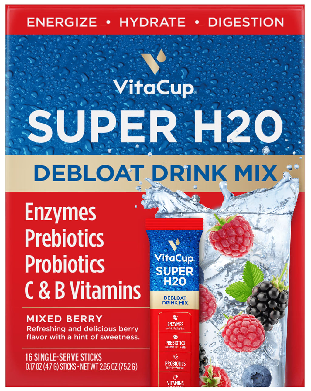 16 ct Mixed Berry Water Enhancer Drink Mix I180