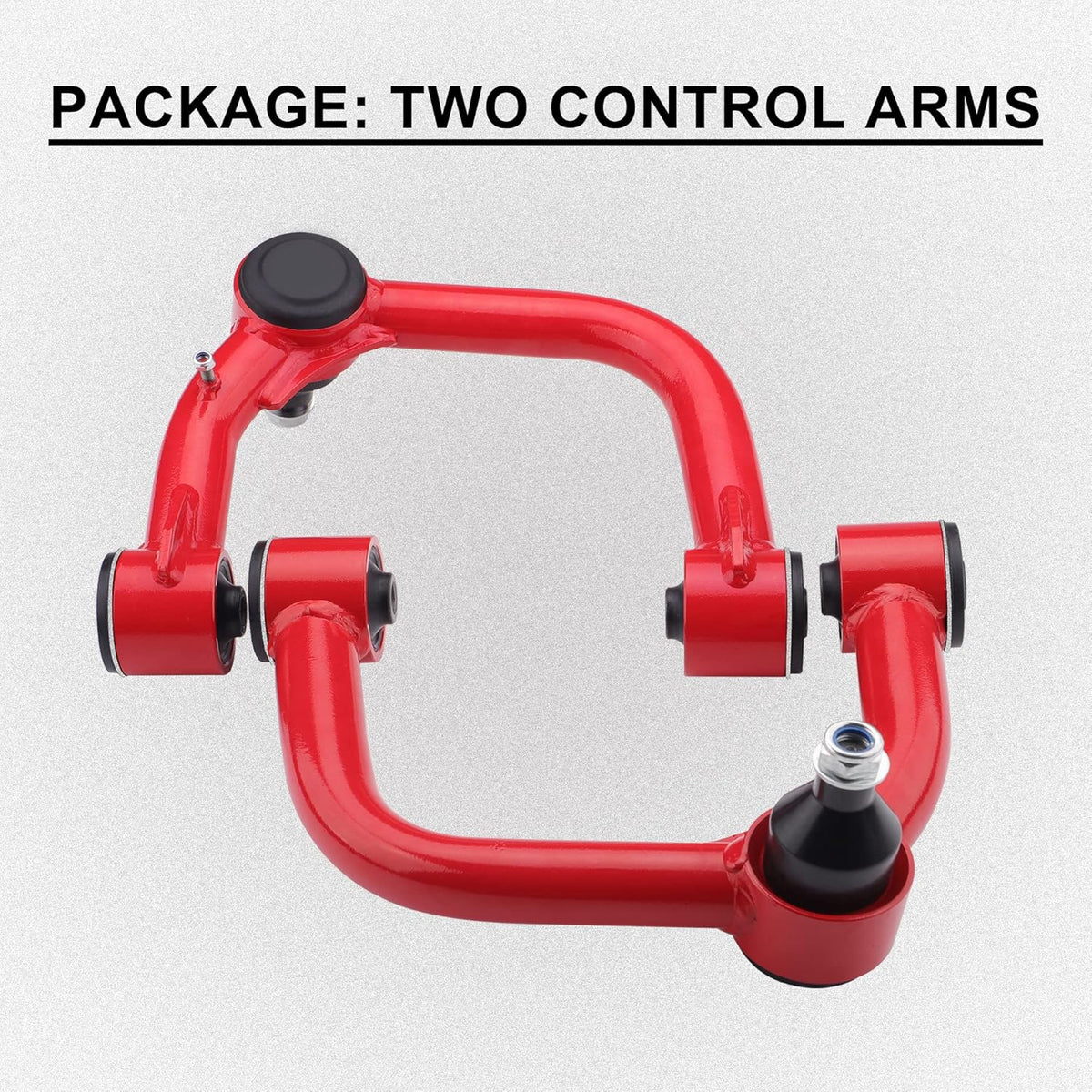 Front Upper Control Arms for 2005-2022 Tacoma, 2-4" Lift, Adjustable (Red) M470