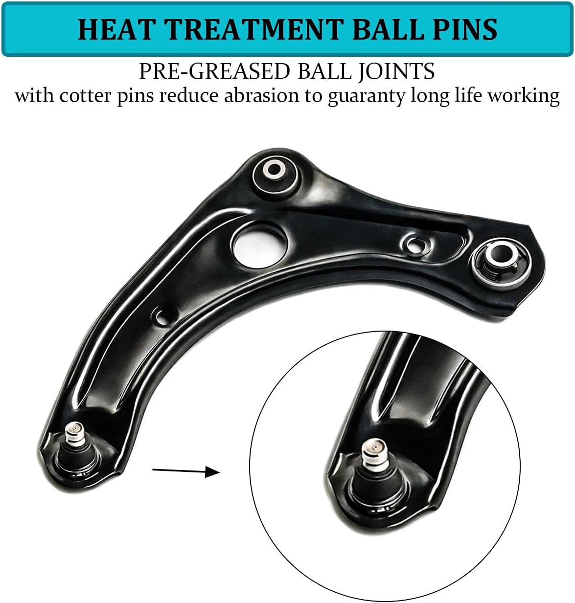 Front Lower Control Arm and Ball Joint for 2012-2017 Nissan Versa W89045