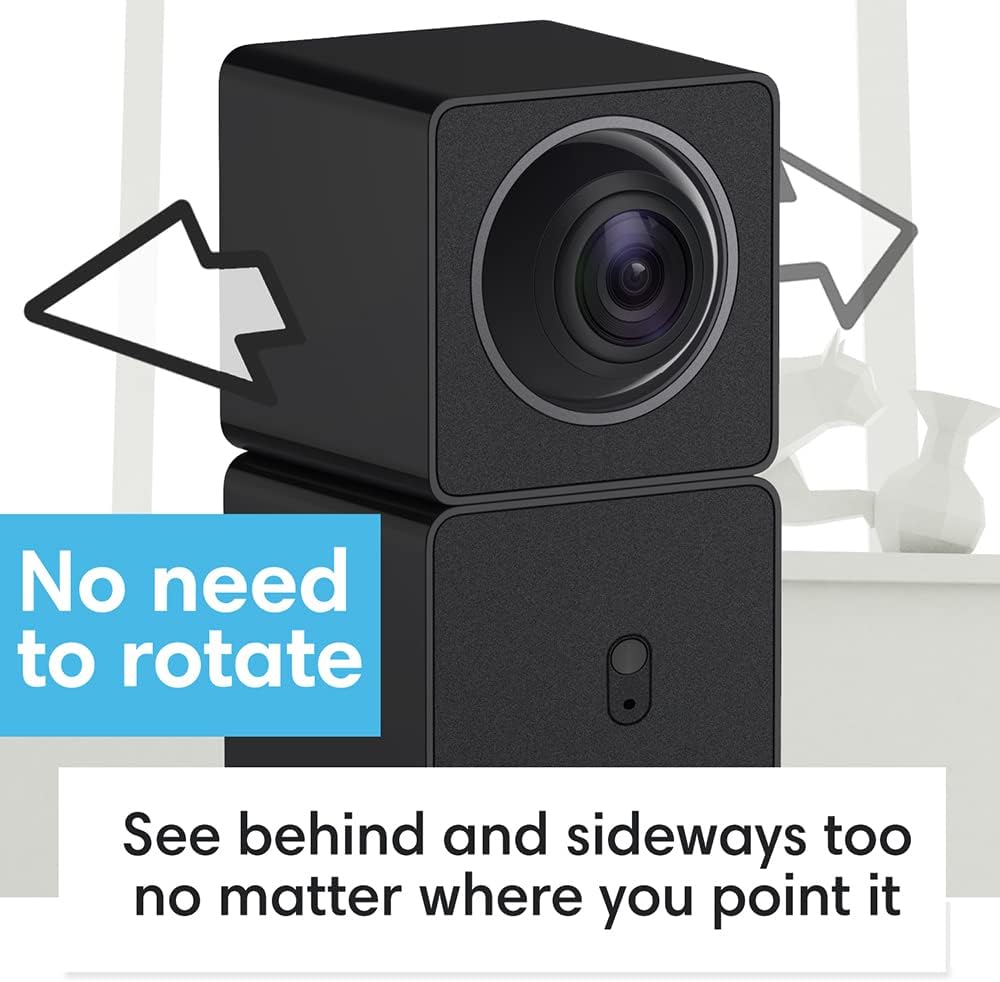Indoor Security Camera, 1080P HD WiFi, 2 Cams Built-in 1, 360, Motion Detection, Night Vision, 2-Way Audio T286020