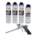 Steel Foam Gun, (3) 24oz Foam, (1) 20oz Cleaner Combo Pack C99992