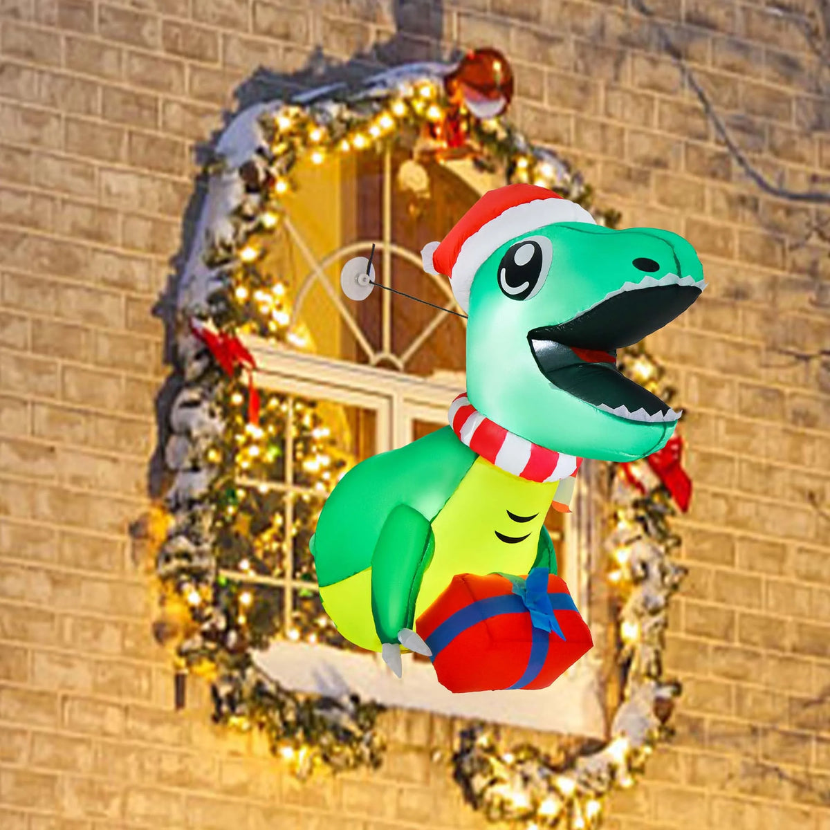Christmas Inflatable Dinosaur Hanging Window Decoration A610084