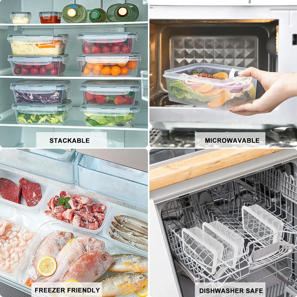 32 Pcs Airtight Food Storage Containers Set with Snap Locking Lids Z4243