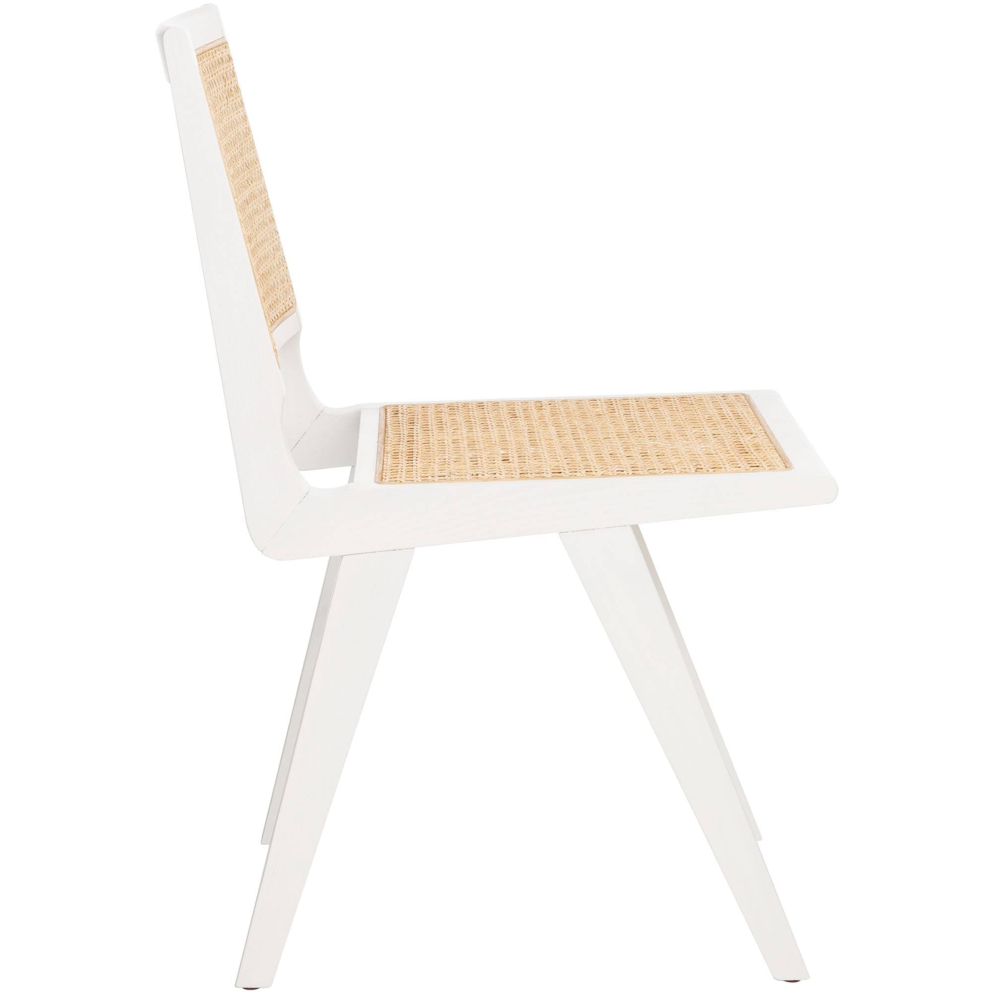 White/Natural Cane Dining Chair (Set of 2) D9076
