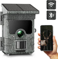 Black 4K 30MP WiFi Solar Powered Trail Camera with Night Vision Motion Activated IP66 Waterproof R364163