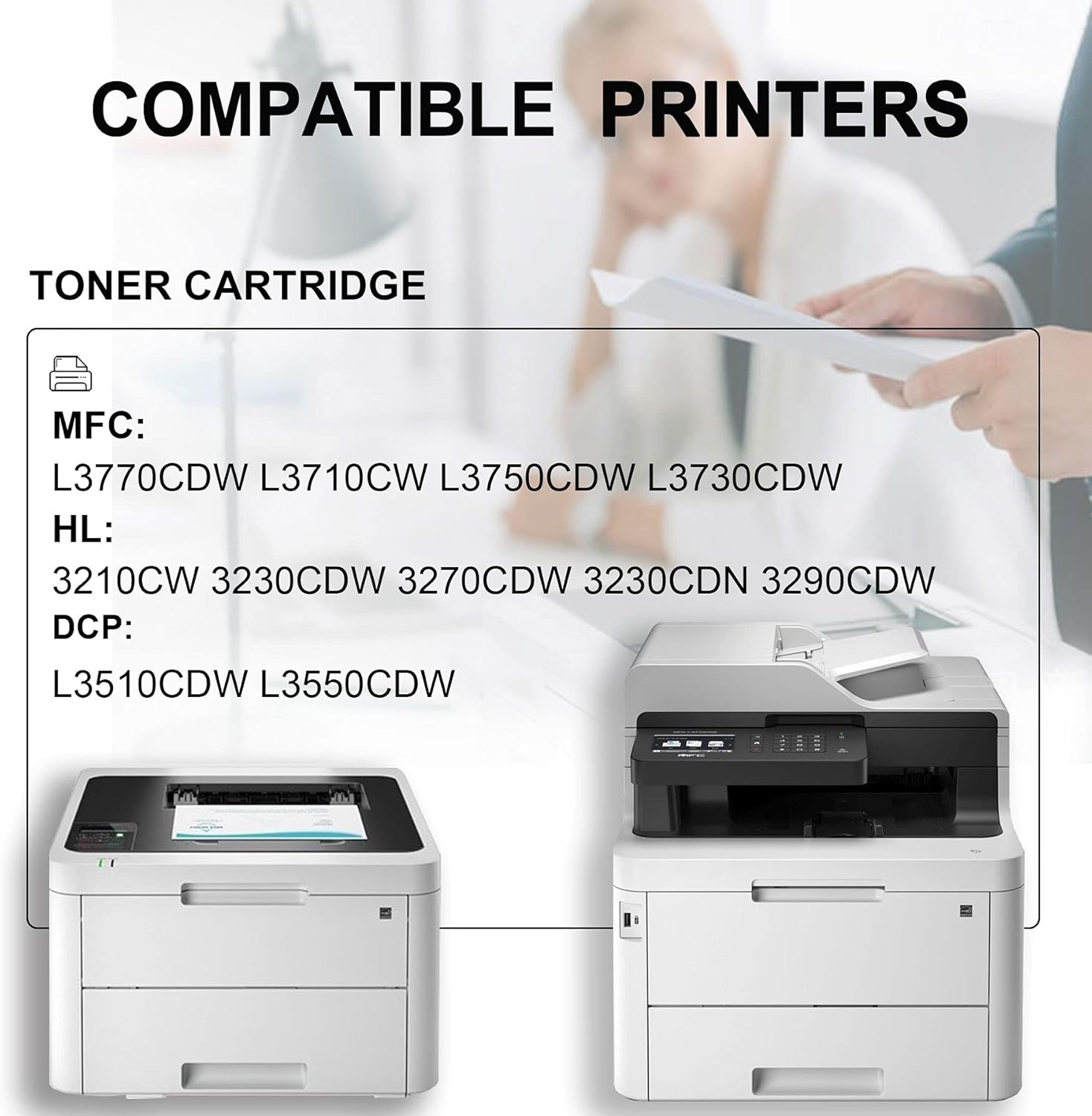 3 Pack Toner Cartridge Replacement for Brother Printer Q66279