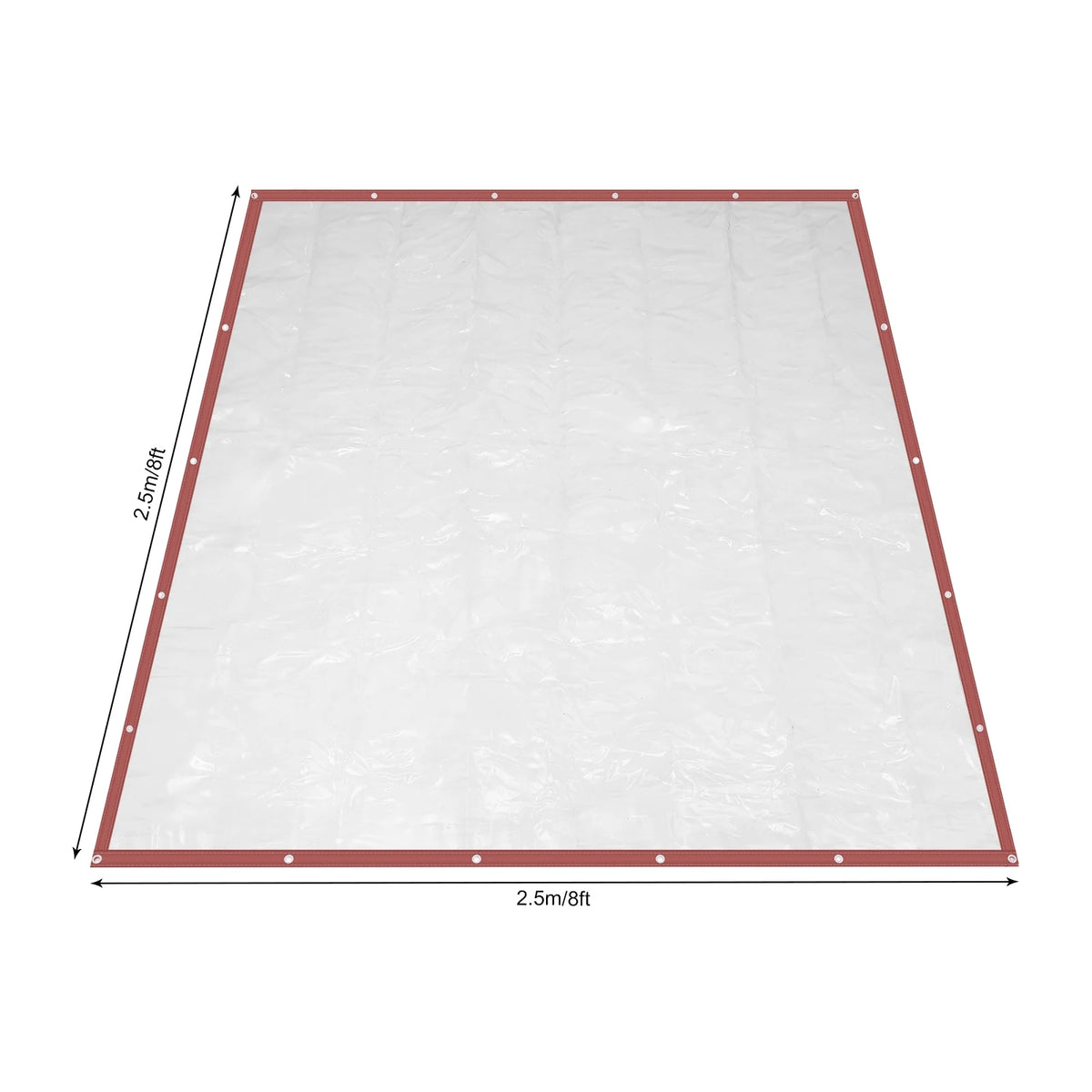 Brown Waterproof PVC Tarpaulin Canopy 8'*8' J13107
