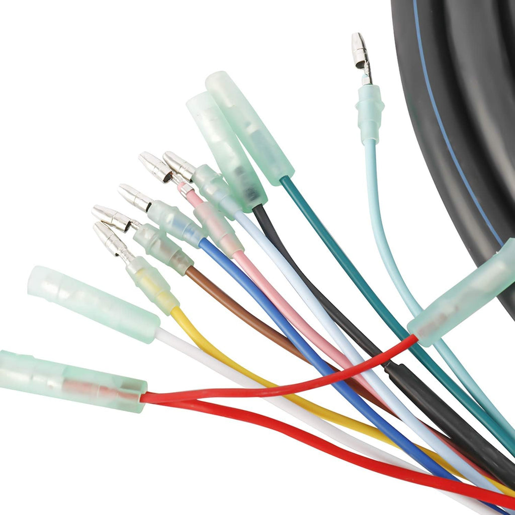 10 Pin 16.4ft Motor Cable Wire Harness for Yamaha Outboard Engine 703 Remote Control Box, Pack of 2 C498767