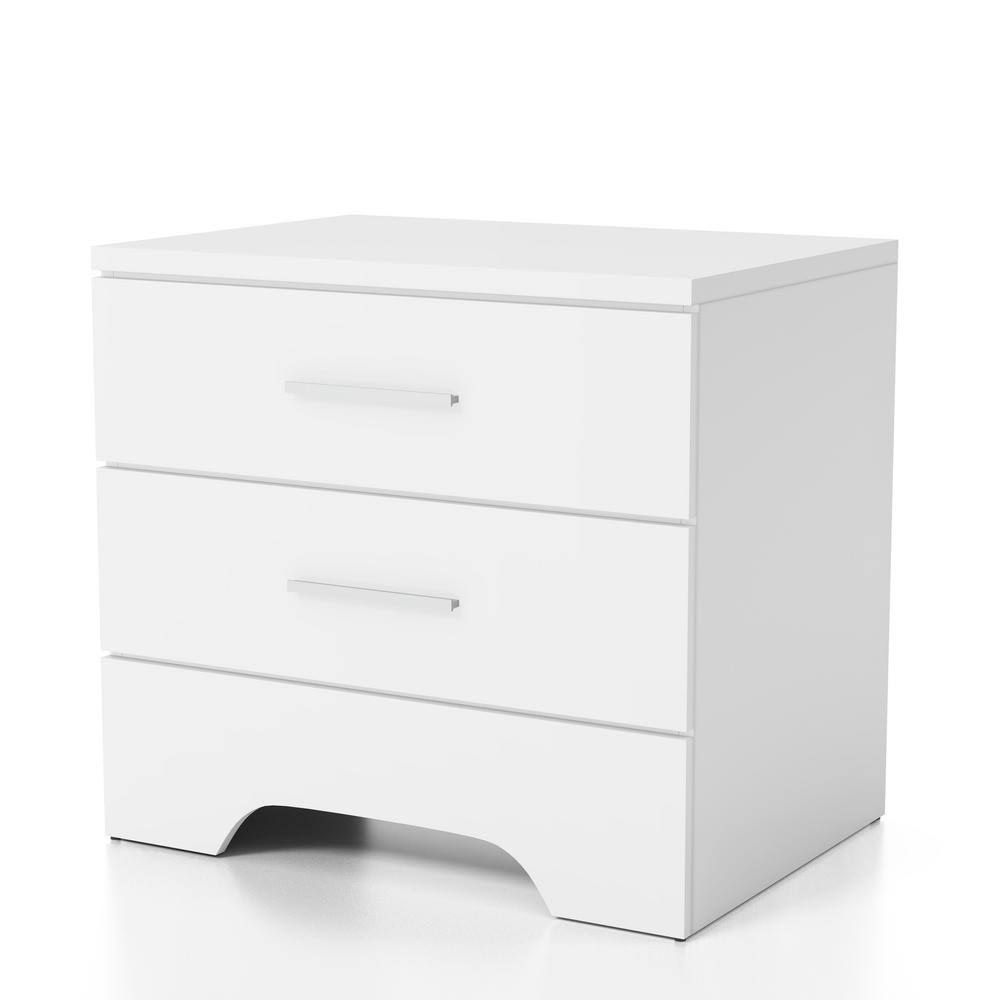 White 2-Drawer Nightstand Z1355