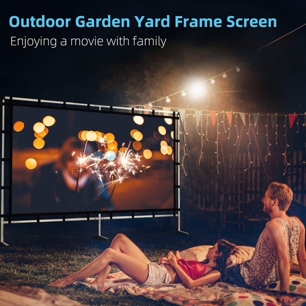 Outdoor Projector Screen with Stand, 120 Inch (16:9), Portable with Full-Set Bag C144650