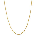 14kt Yellow Gold 2.25mm Diamond Cut Rope Chain 24 inch Lobster Clasp W56697