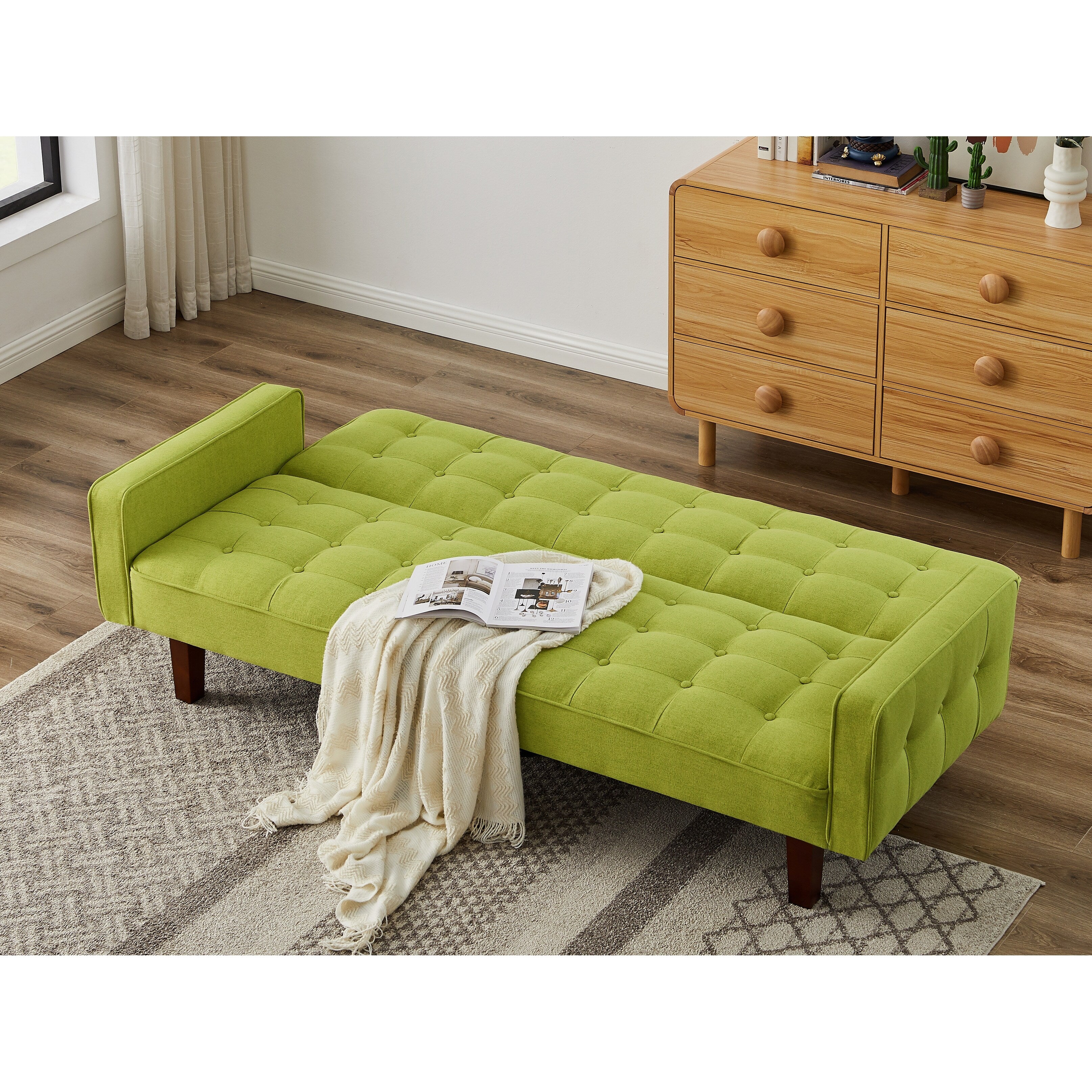 Blue Loveseat Sofa Futon P730