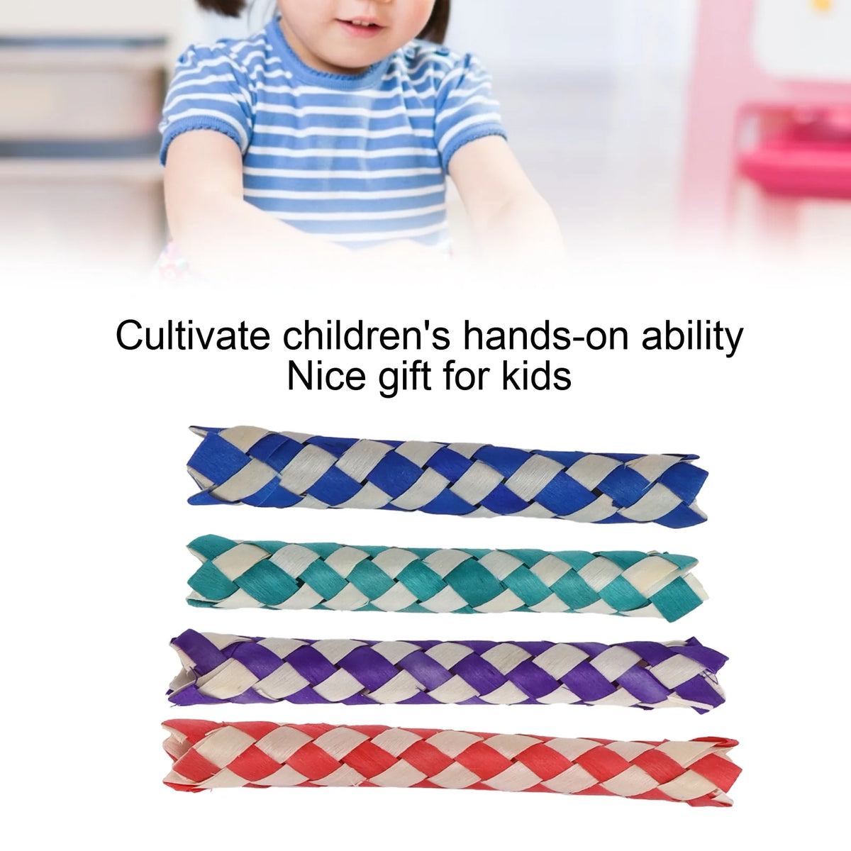 24pcs Chinese Bamboo Finger Trap, Birds Parrots Chew Toy, DIY Toy O6053