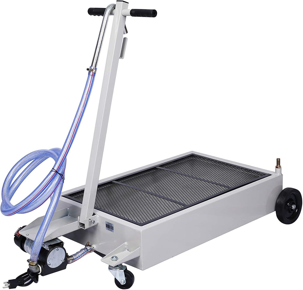 15 Gallon Low Profile Oil Drain Pan with Electric Pump U676096