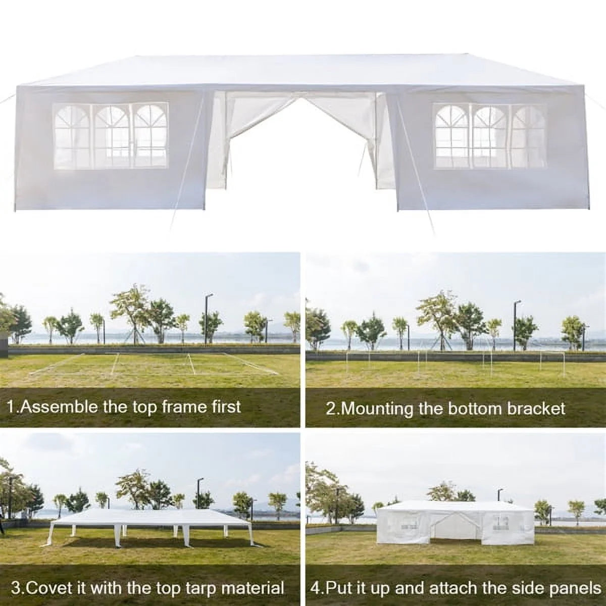 3 x 9m Eight Sides Two Doors Waterproof Tent Z661310