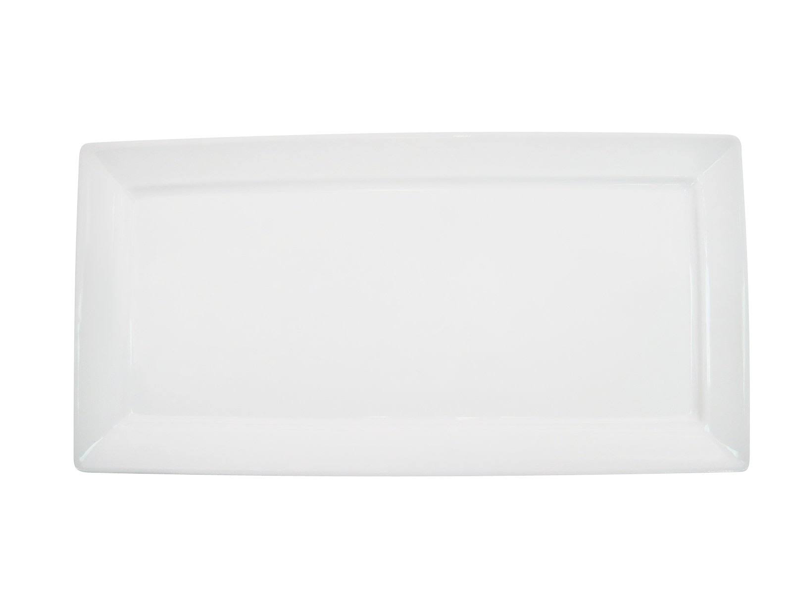 New Bone White Porcelain Rectangular Platter Box of 24 D7859
