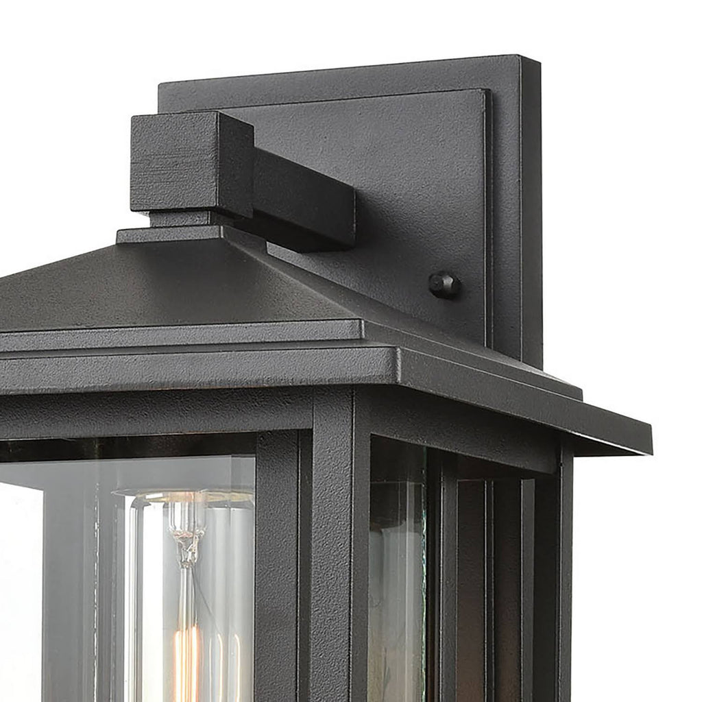 Matte Black 1-Light Sconce with Clear M31250
