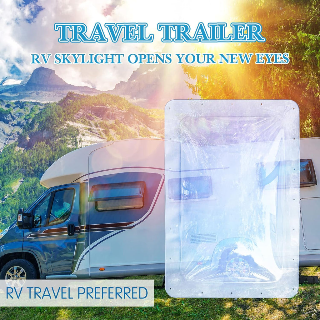 Transparent RV Skylight Kit 14 x 22 Inch ID, 18 x 26 Inch OD M5828