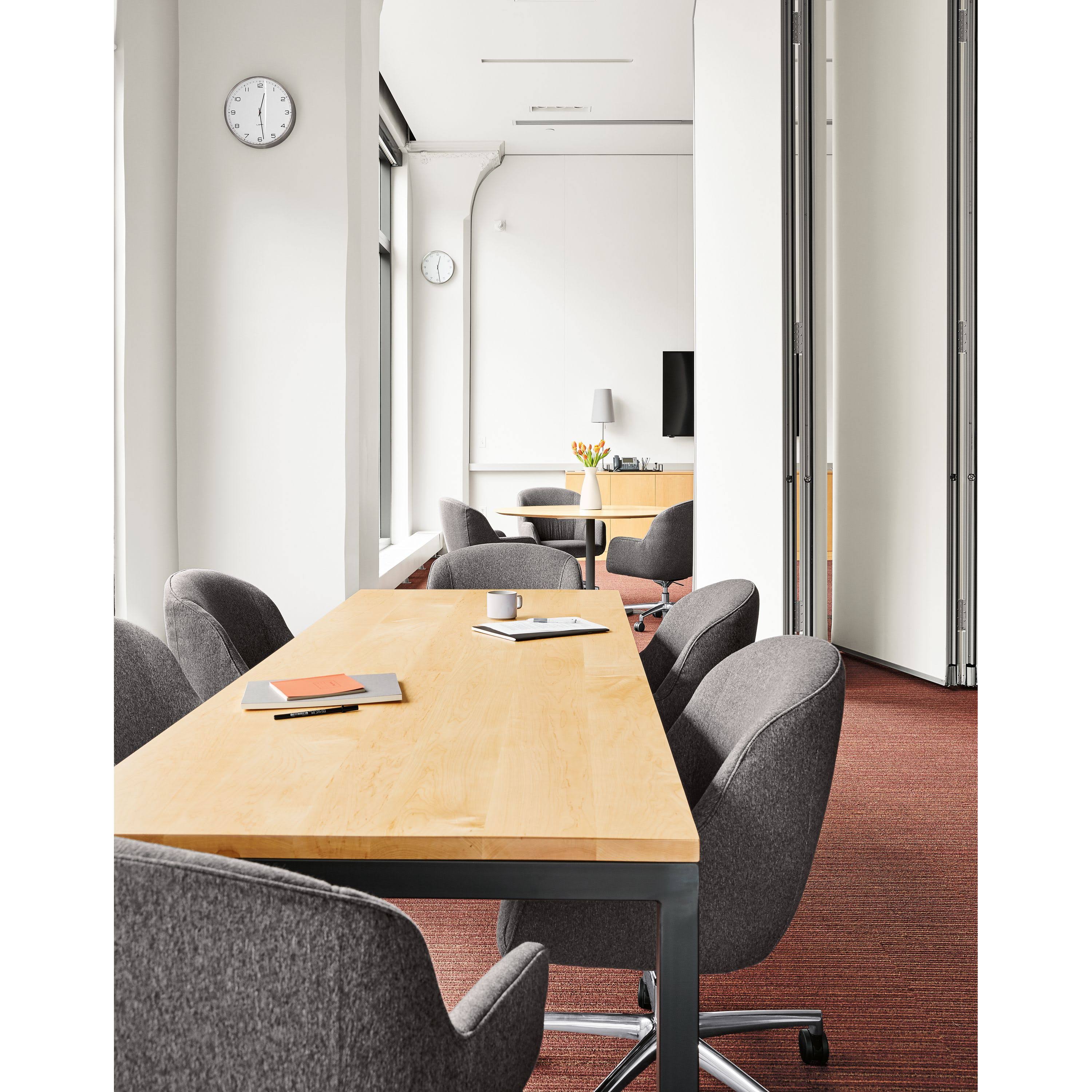 Rolling Office Chair in Flint Oatmeal Brown Grey Fabric Z55940