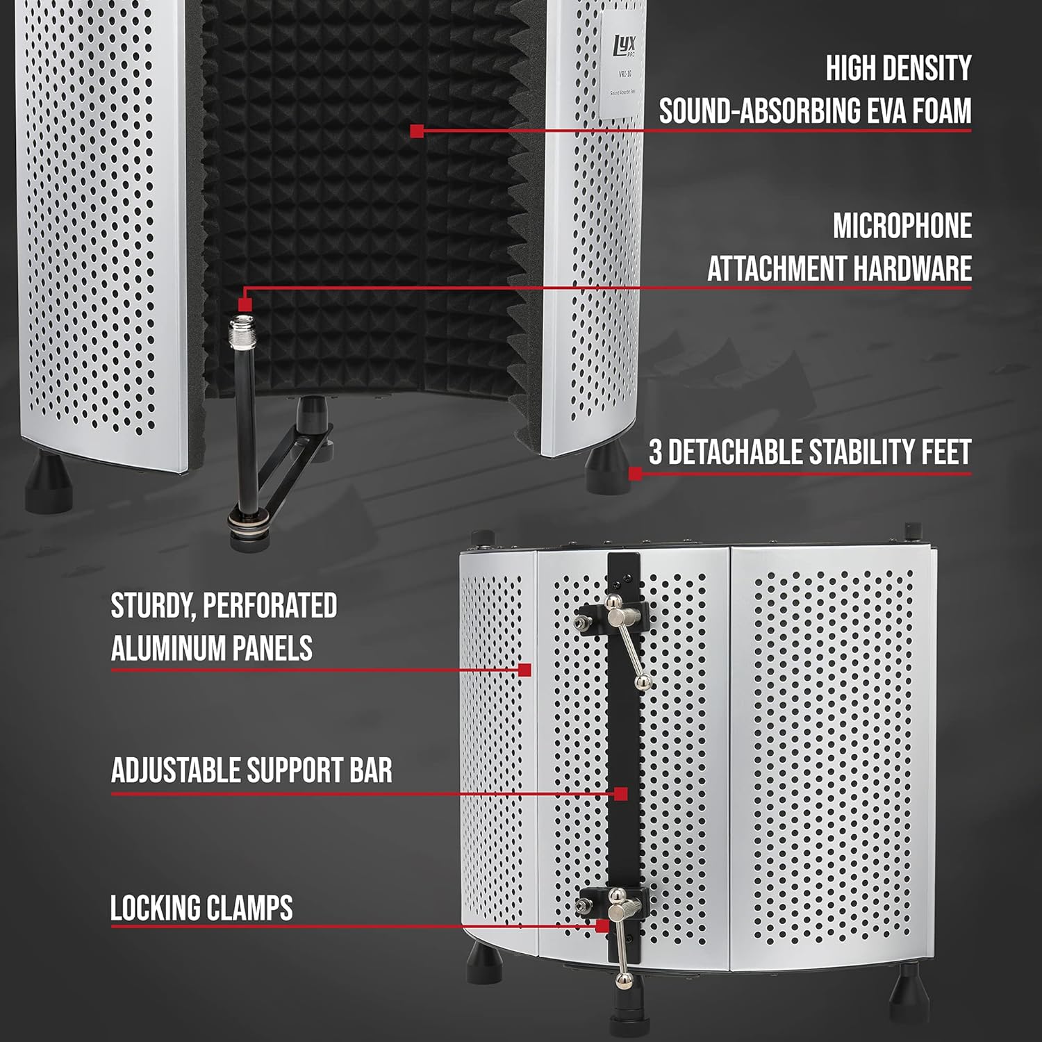 Vocal Sound Absorbing Microphone Foam Panel Shield N174