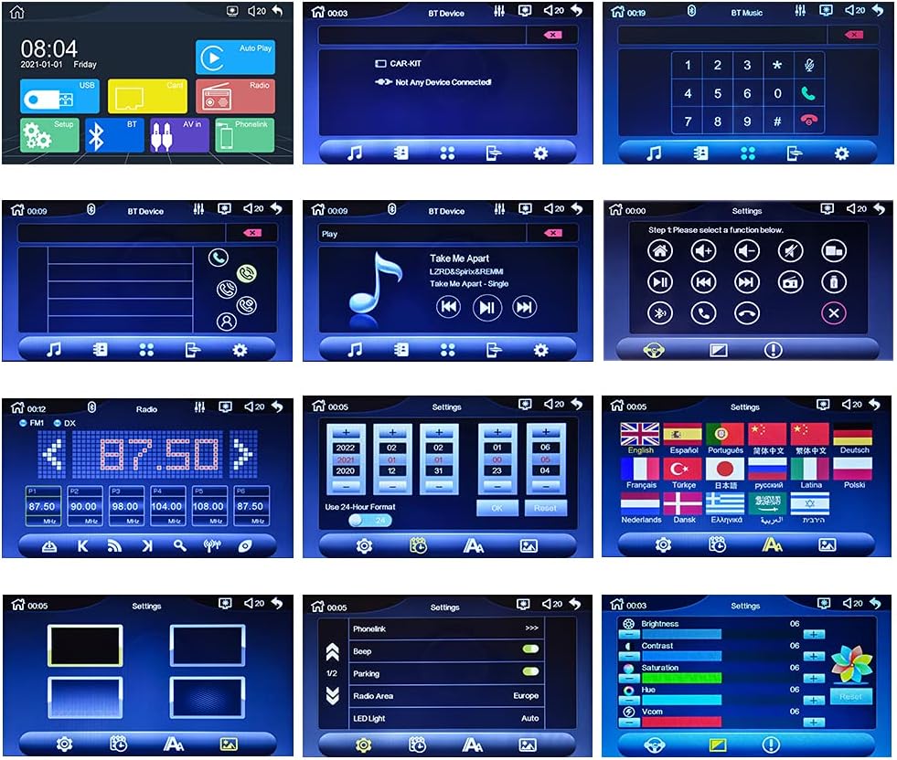 7 Inch Touch Screen Car Stereo with Carplay and Android Auto O879372