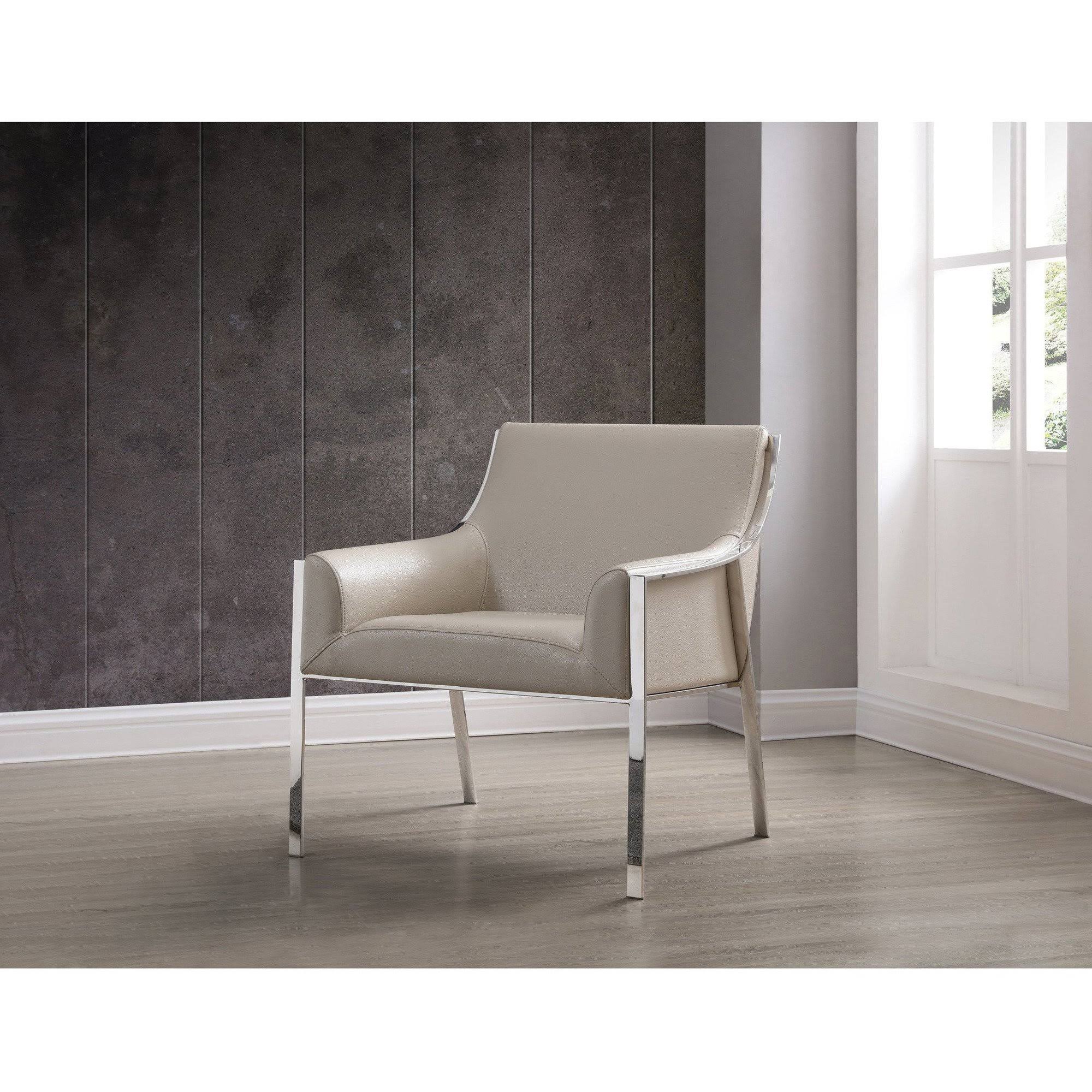 Taupe Leather Leisure Armchair Z739