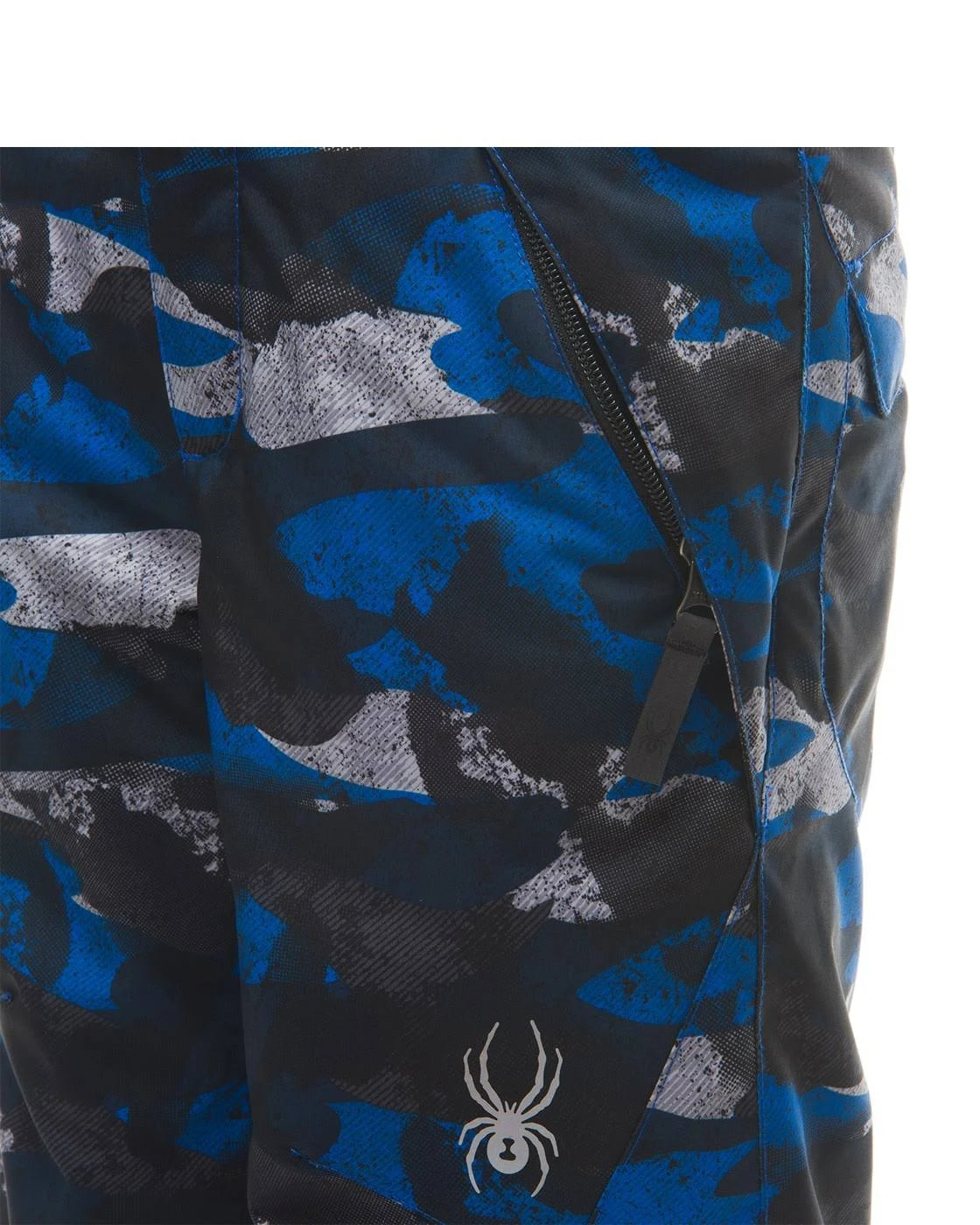 Boys Camo Distress Blue Print Black Pants S6500