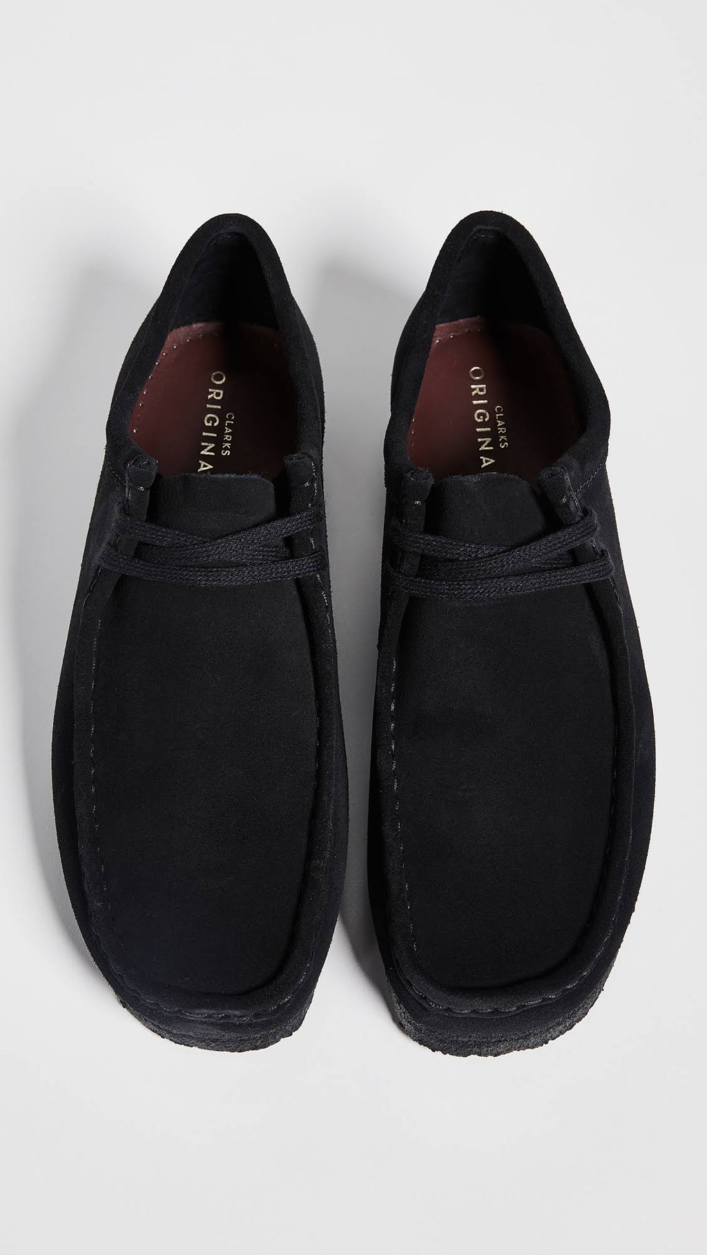 Black Suede Clarks Wallabee Shoes U5518
