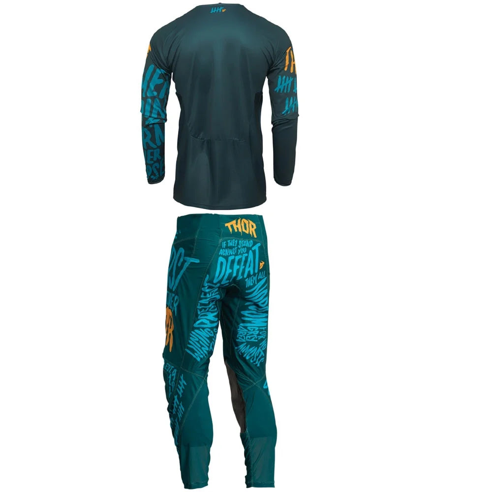 Teal/Tangerine Youth Jersey and Pant Combo S2071