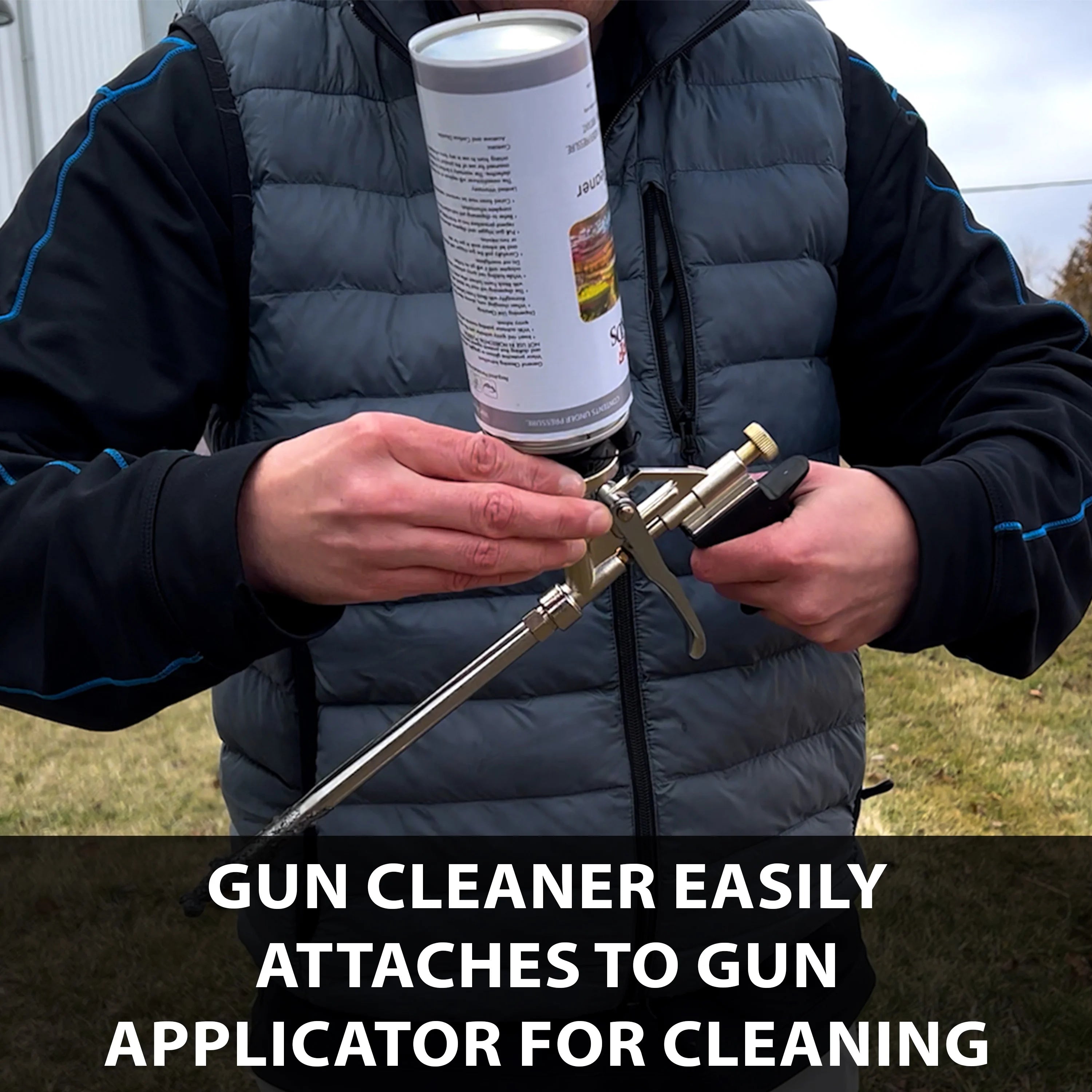 Steel Foam Gun, (3) 24oz Foam, (1) 20oz Cleaner Combo Pack C99992