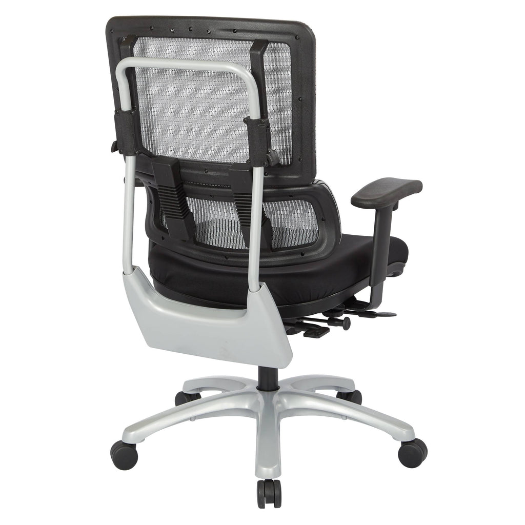 Grey Mesh Back Chair with Silver Base P624