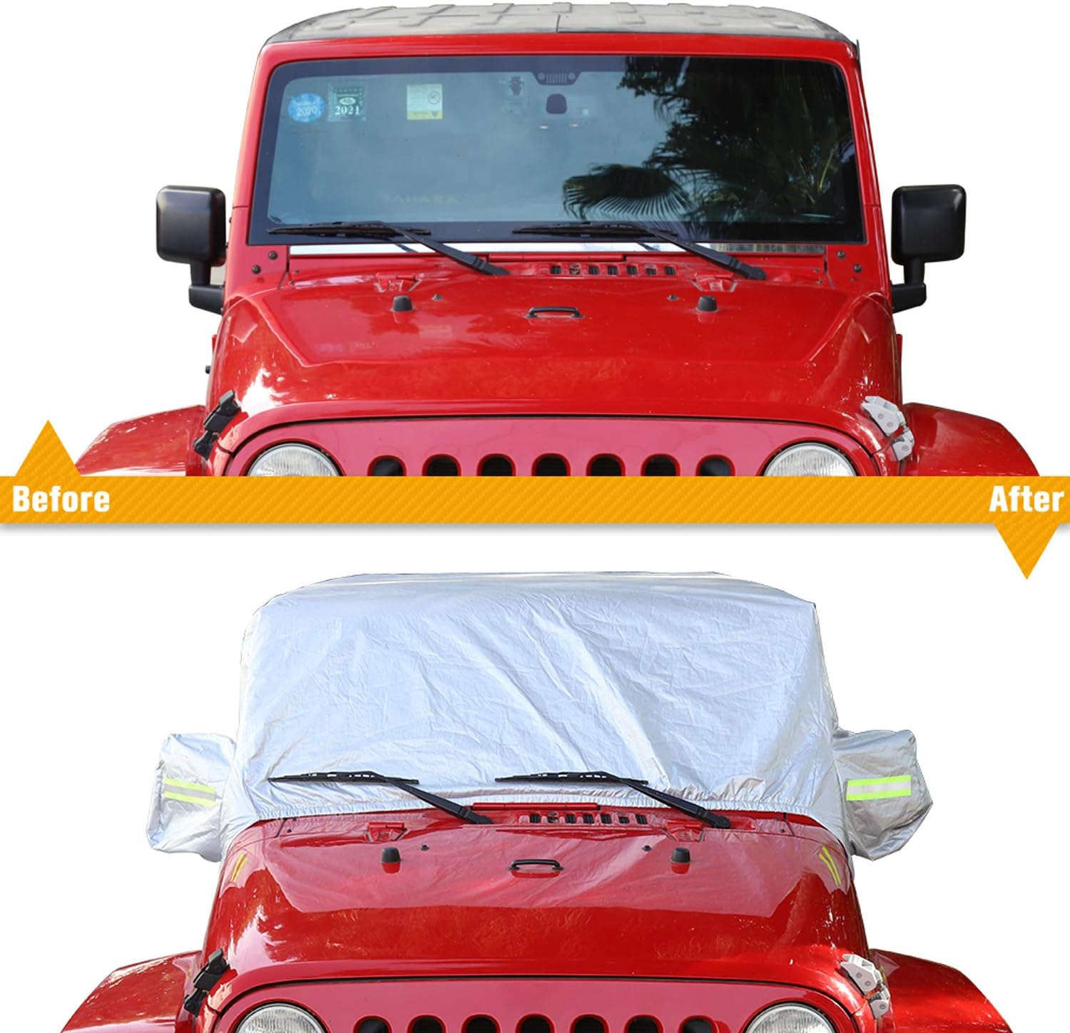 Car Rain Sunshade Cover for Jeep Wrangler JK JL 4 Door O880