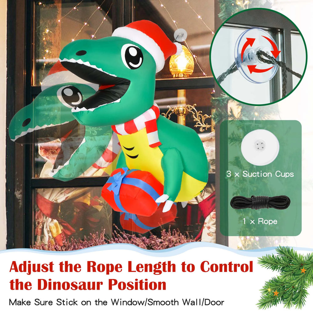 Christmas Inflatable Dinosaur Hanging Window Decoration A610084