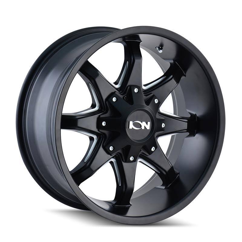 Satin Black Milled Spokes 20x9 8x165.1/170 -12mm T349