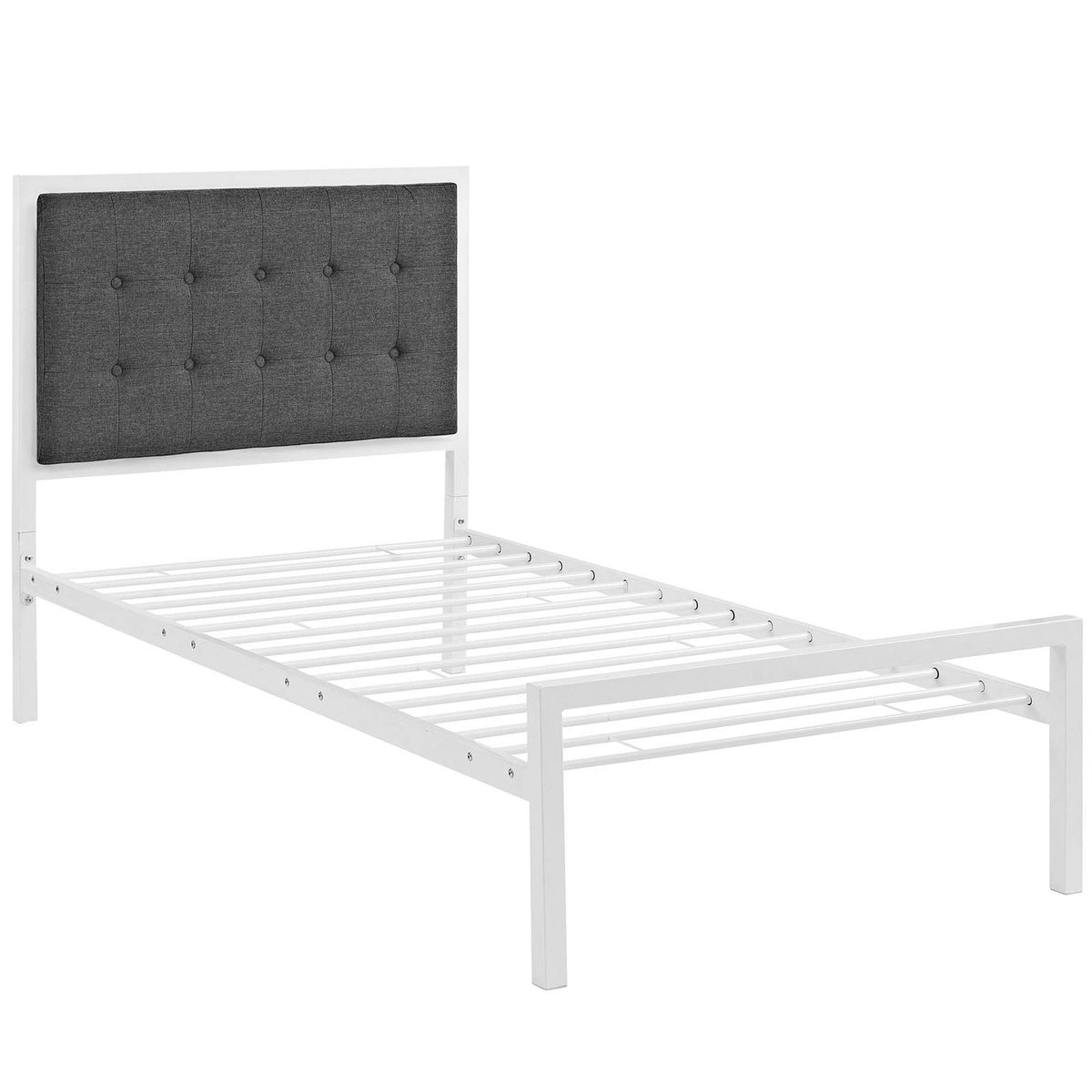 Full Fabric Bed, Brown Gray O8823