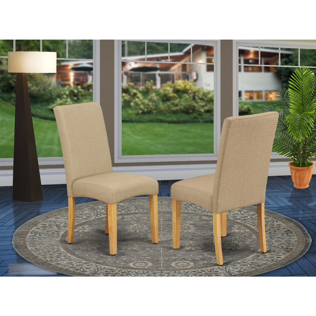 39" Fabric Dining Chairs in Oak/Gray (Set of 2) J403740