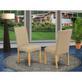 39" Fabric Dining Chairs in Oak/Gray (Set of 2) J403740