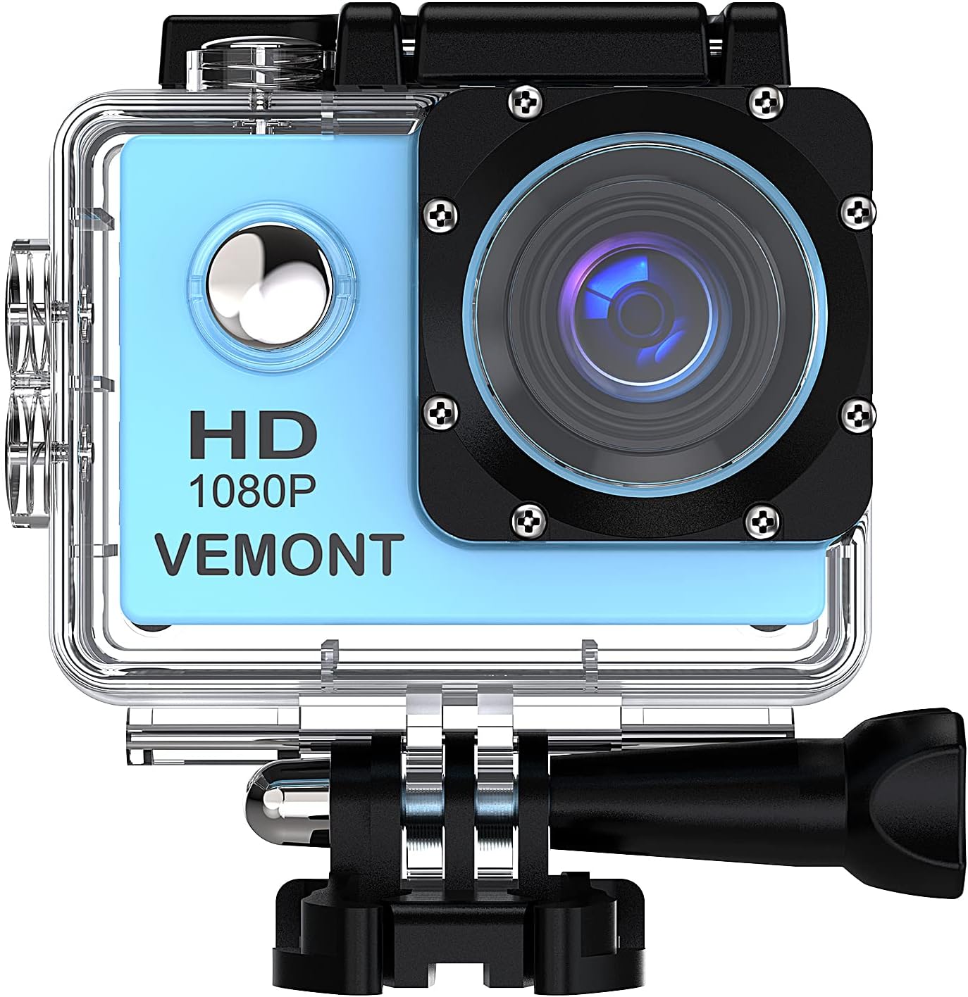 2 Pack 1080P 12MP Waterproof Sports Camera with Mounting Accessories Kit Z2134