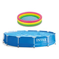 Intex 12' Above Ground Pool & Pump with 58" Inflatable Kids Pool R9298