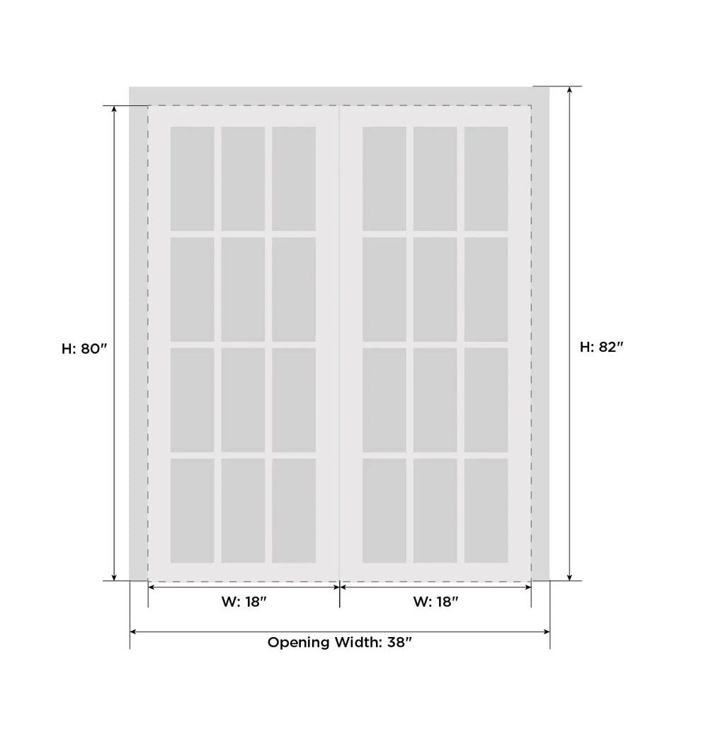 French Double Doors 36 x 80 inches Wood M5019