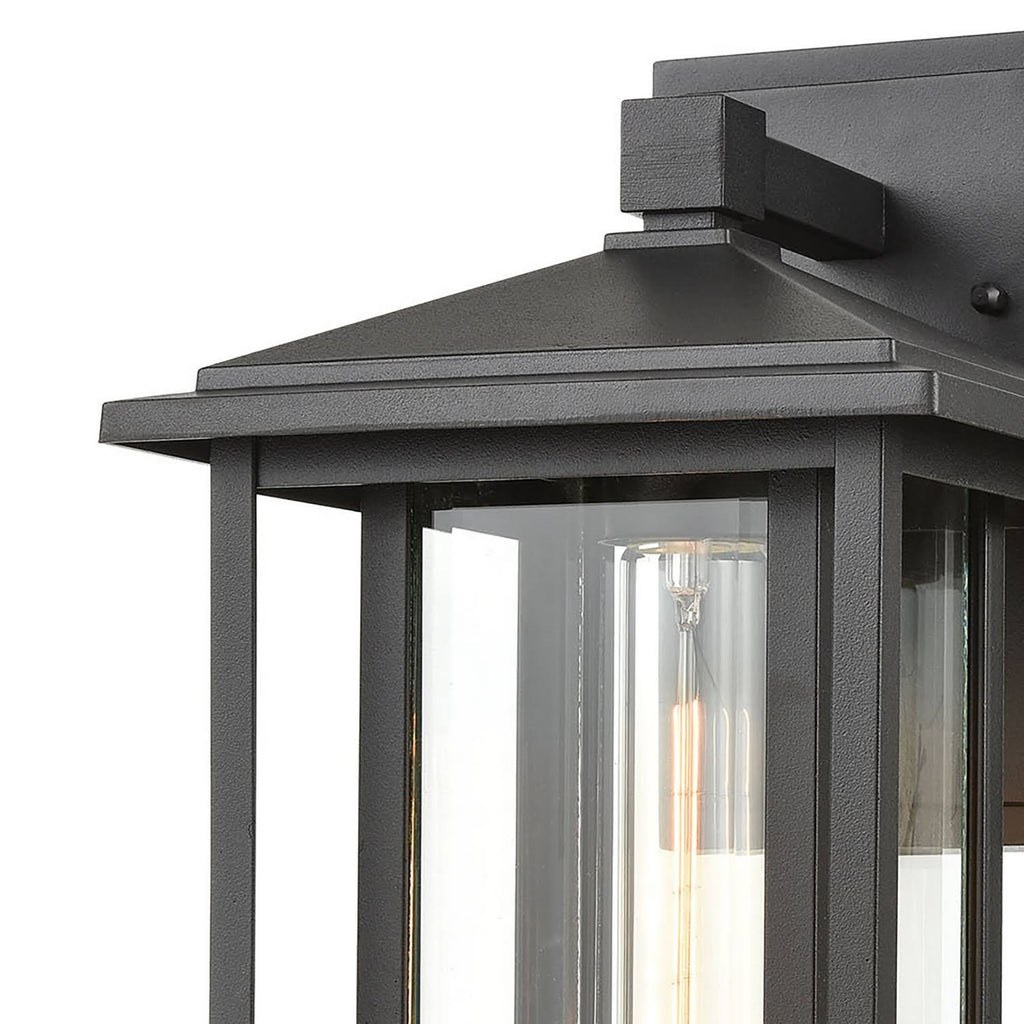 Matte Black 1-Light Sconce with Clear M31250