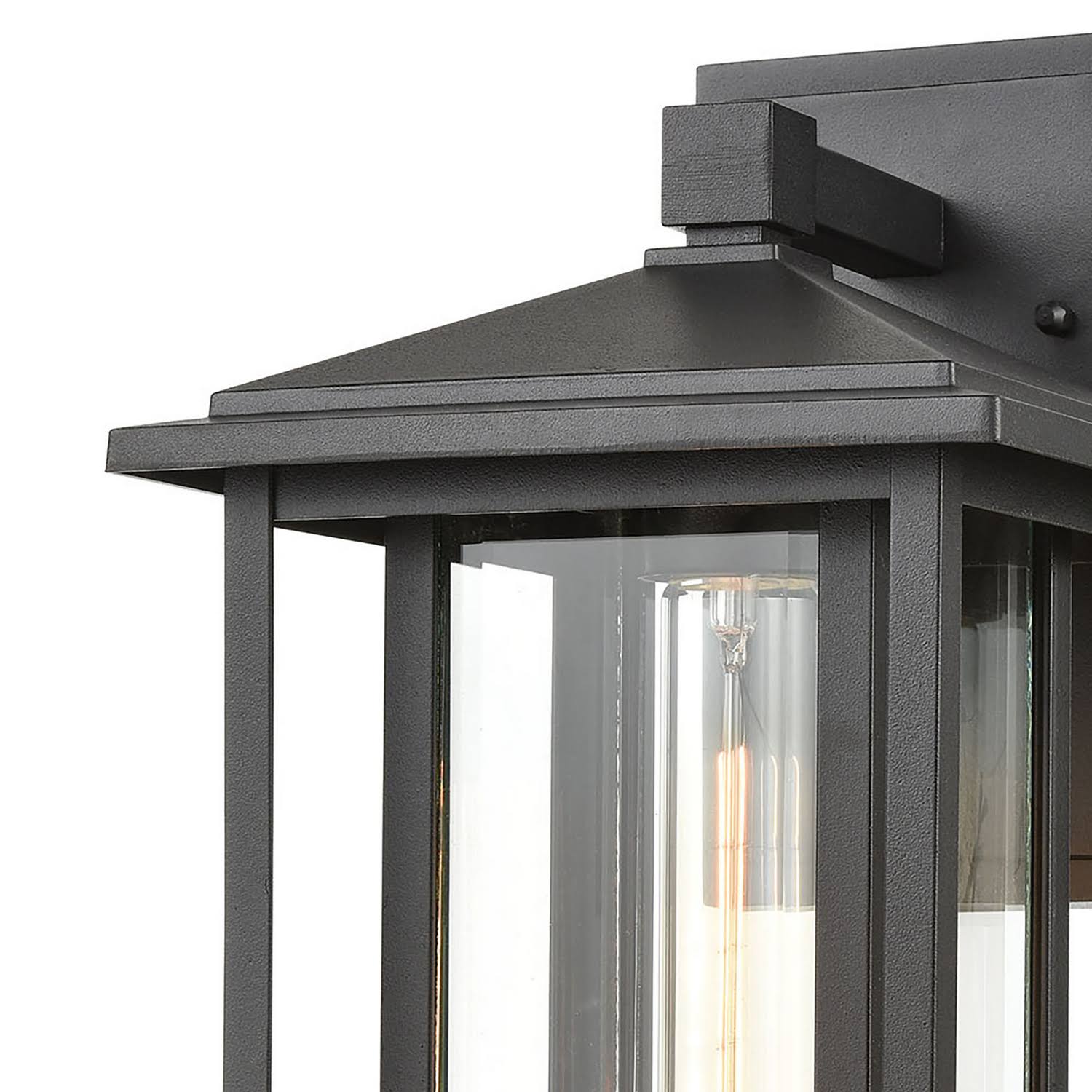 Matte Black 1-Light Sconce with Clear M31250