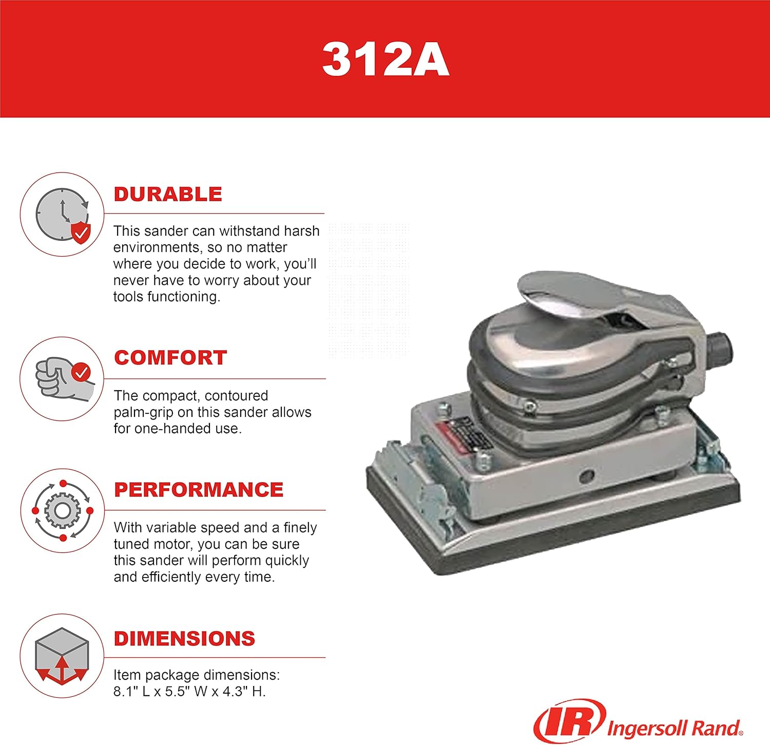 7-Inch Orbital Pneumatic Sander G861