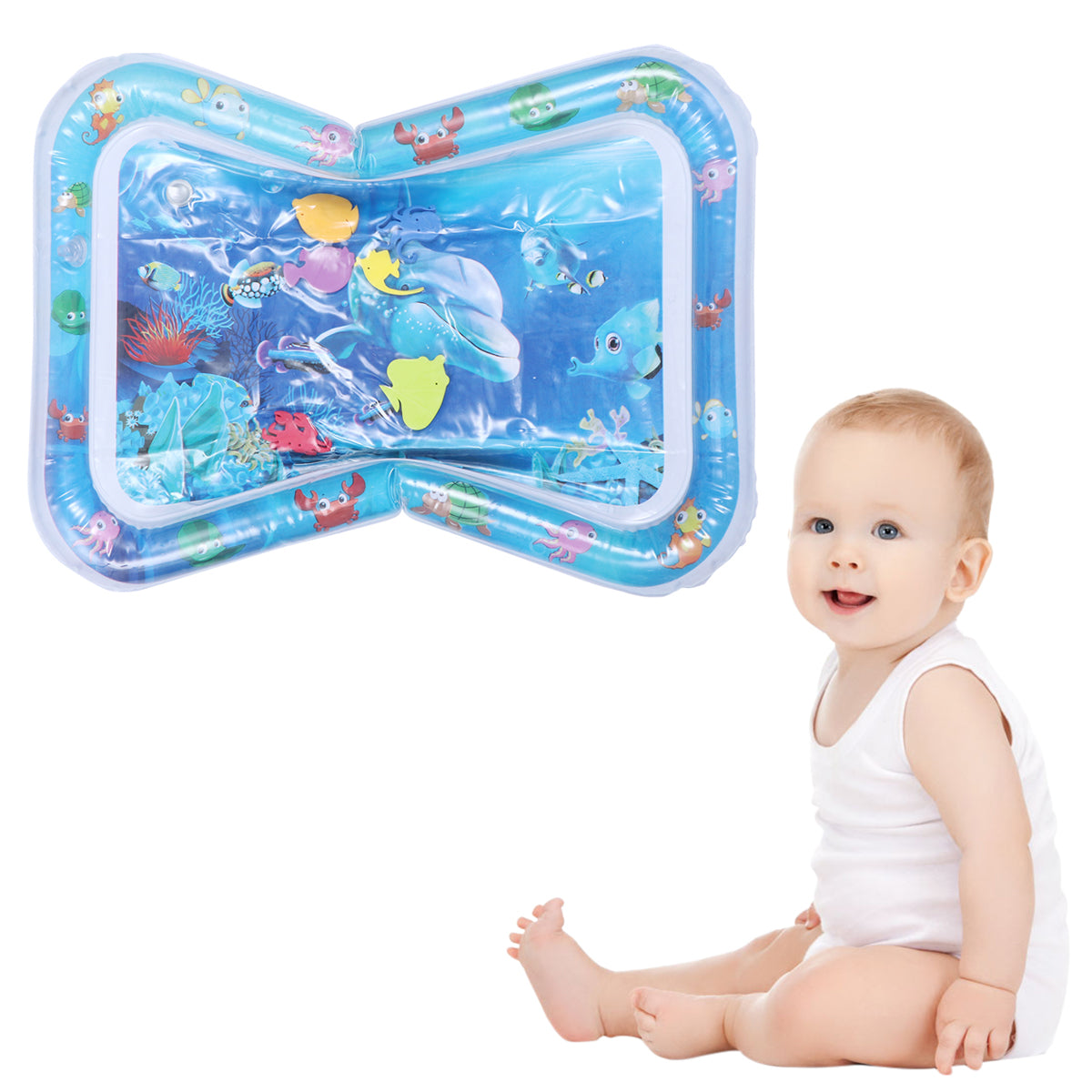 Inflatable Crawling Cushion Water Play Mat (Blue) H968