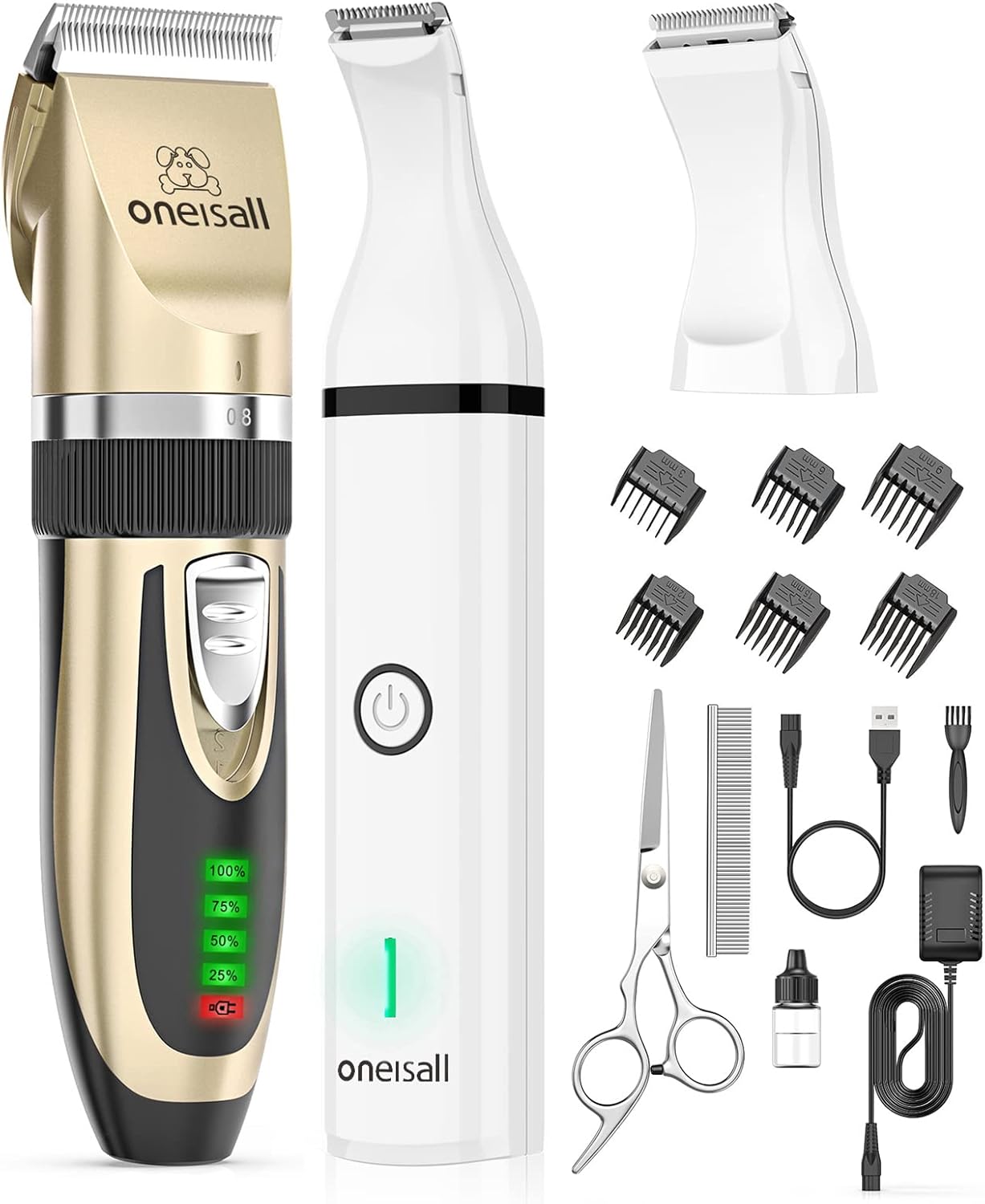 2 in 1 Cordless Dog Clippers and Paw Trimmer Kit I320