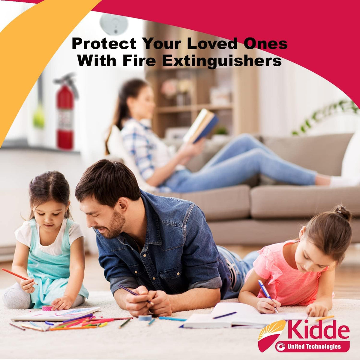 2 Pack Red Multipurpose Fire Extinguishers O926