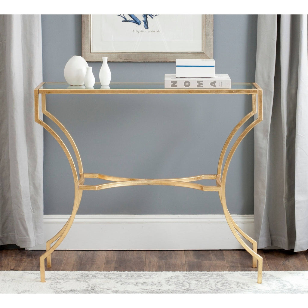 Gold/Glass Console Q25754