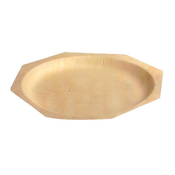 Octagonal Wooden Plate, 10, Case of 200 Y723015